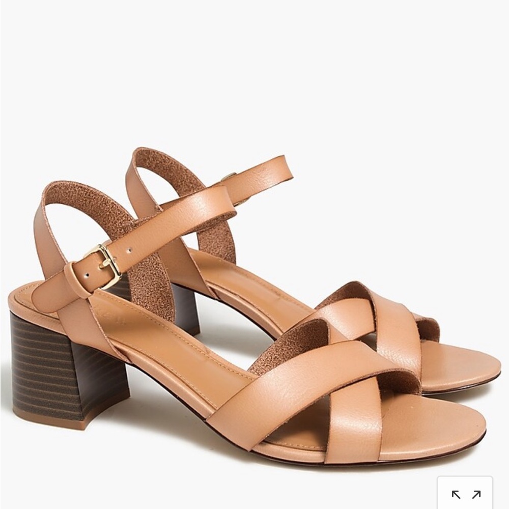 J Crew Low Block Heel Sandals size 7.5